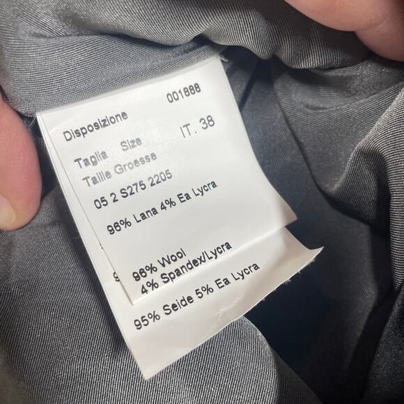 Piazza Sempione 38/XS Wool Blend A-Line Midi Skirt Gray Flared Side Zip Italy - Picture 8 of 9